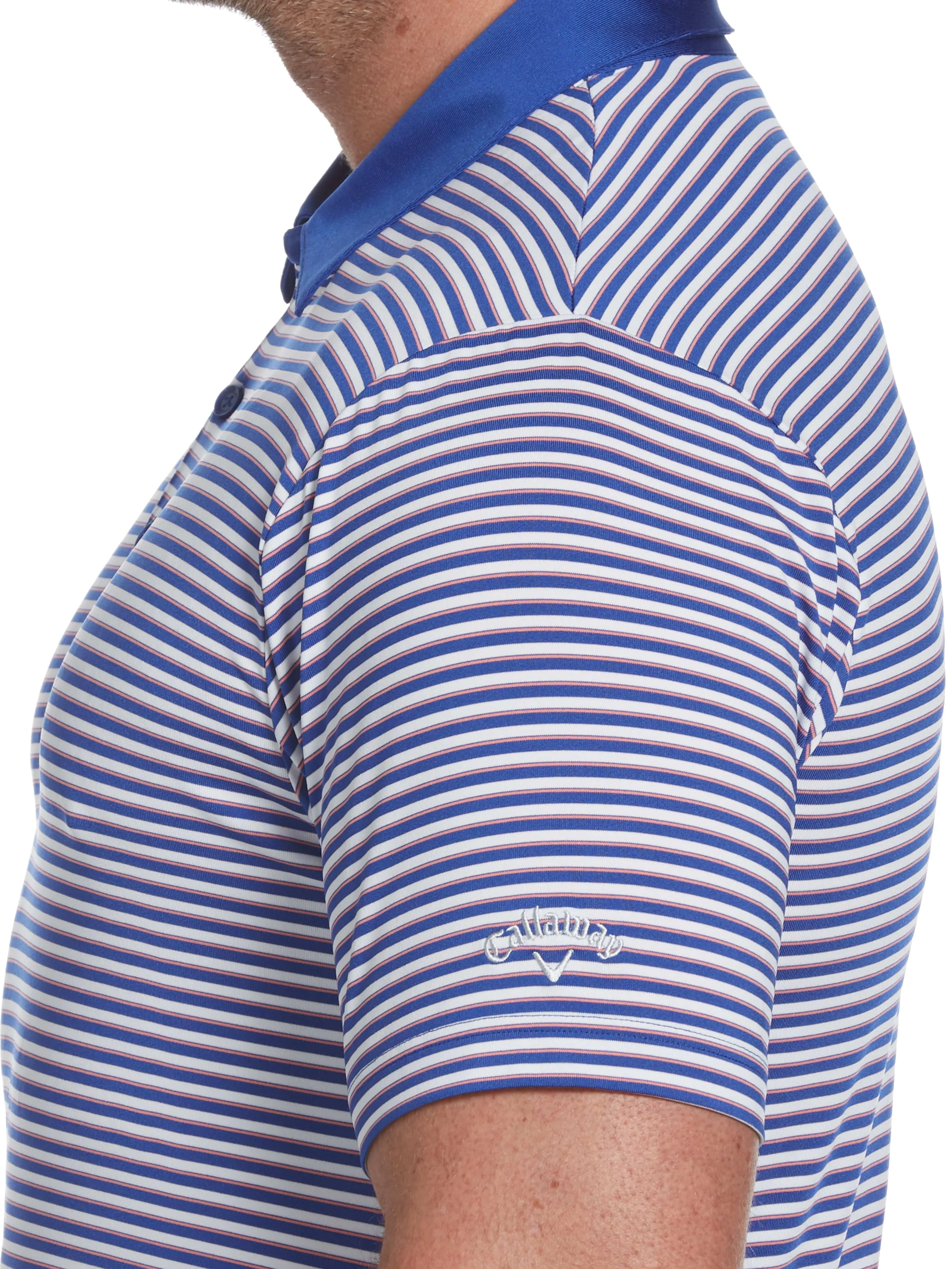 Big & Tall Refined 3-Color Stripe Polo