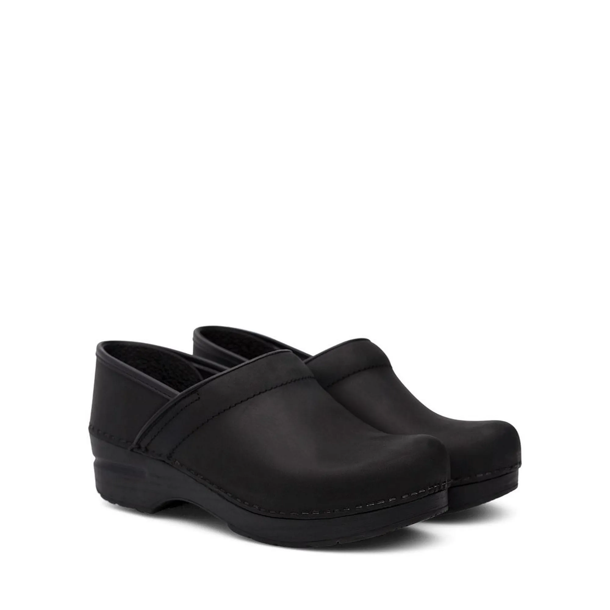 DANSKO WIDE Professional Black Oiled Leather Clogs