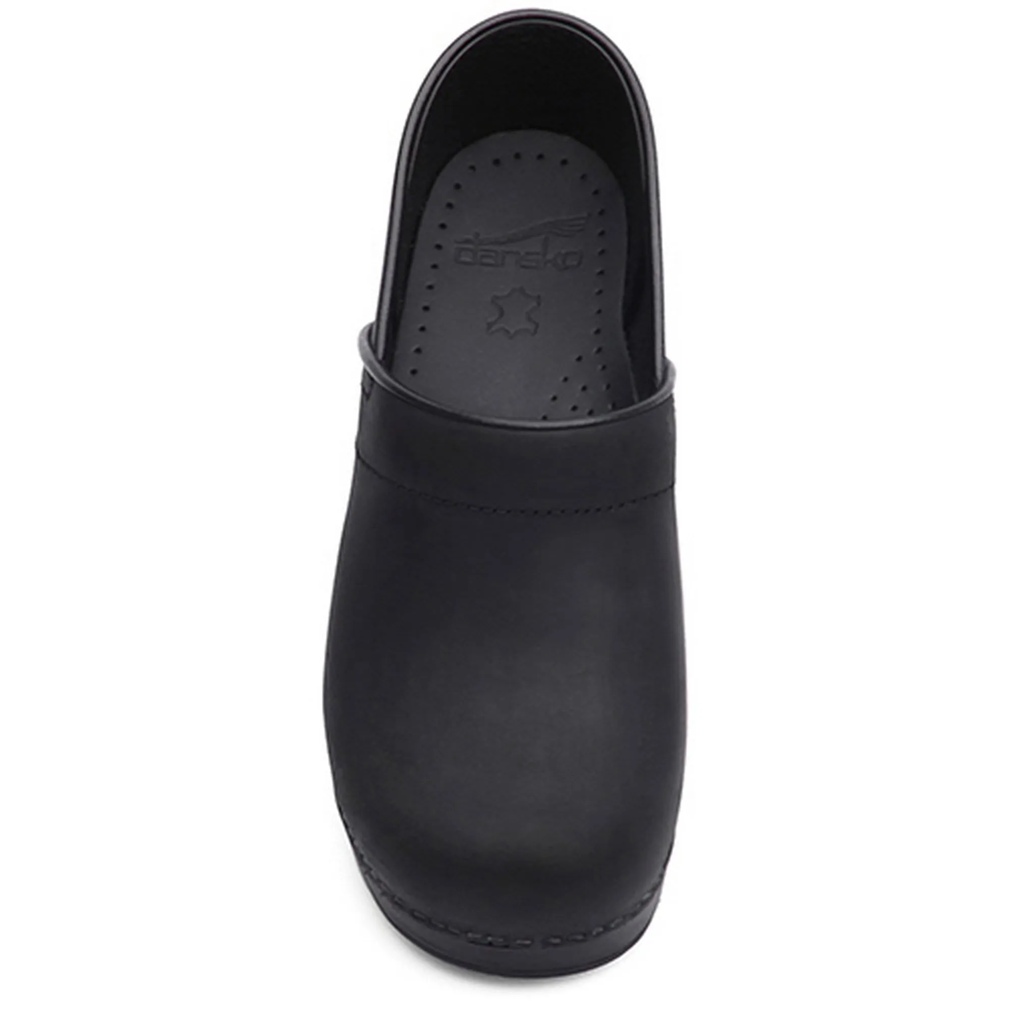 DANSKO WIDE Professional Black Oiled Leather Clogs